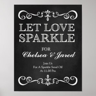 Wedding Sign – Let Love Sparkle Chalkboard Sign