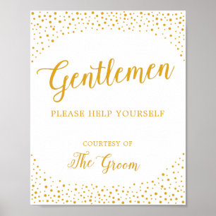 Wedding Sign – Men's Bathroom Basket Confetti Sign