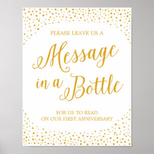 Wedding Sign – Message in a Bottle Confetti Sign