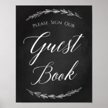 Wedding Sign – Sign Our Guestbook Chalkboard Sign