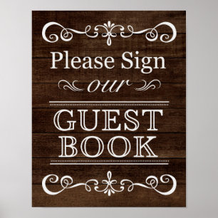 Wedding Sign – Sign Our Guestbook Rustic Wedding S