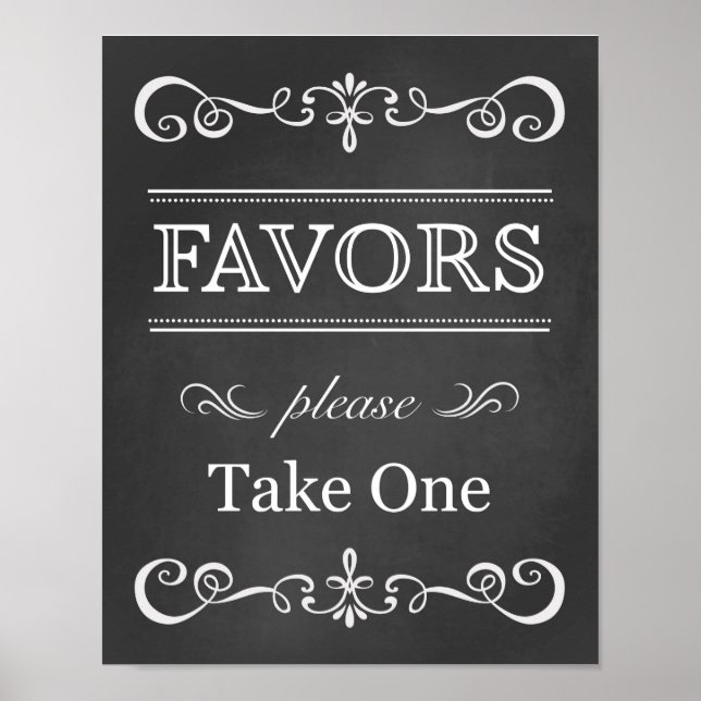 Wedding Sign – Wedding Favour Sign Chalkboard (Front)