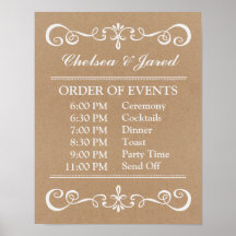 Wedding Sign – Wedding Schedule Rustic Sign