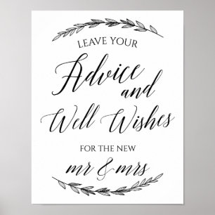 Wedding Sign – Well Wishes Laurel  Wedding Sign