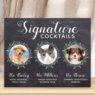 Wedding Signature Cocktails Pet 3 Photos Bar Drink Poster