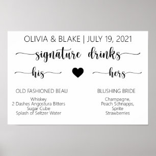 Wedding Signature Drinks Print