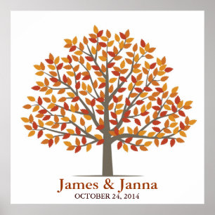 Wedding Signature Tree – Classic Fall Poster