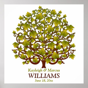 Wedding Signing Tree Personalised Poster