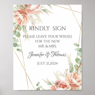 Wedding Signs Blush Roses