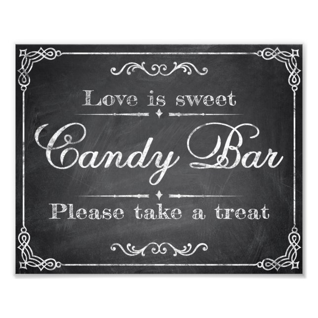 Wedding signs - chalkboard - Candy Bar - (Front)