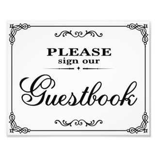 Wedding signs - Please sign our gusestbook -