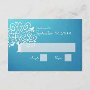 Wedding Silhouette RSVP Card