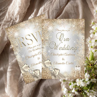 Wedding Silver Beige Cream Pearl Bow Snowflake