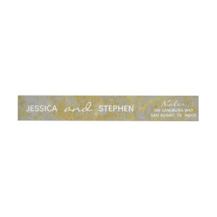 Wedding Silver Lining Wrap Around Label