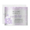 Wedding silver purple dress save the date card