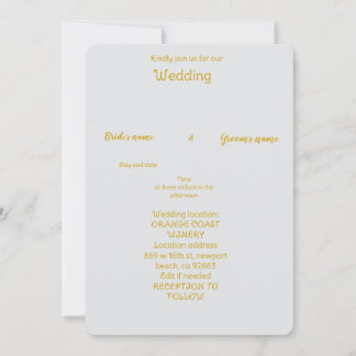 wedding simple invitation