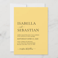 Wedding Simple Light Golden Rod Yellow
