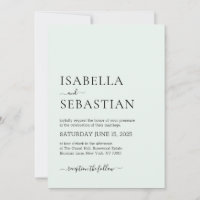 Wedding Simple Modern Honey Dew