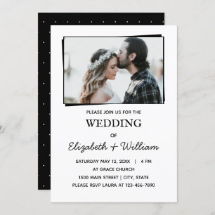 Wedding Simple Photo Elegant Invitation