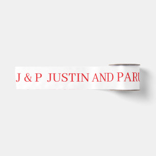 WEDDING SIMPLE STYLISH MODERN ELEGANT CUSTOM WHITE SATIN RIBBON