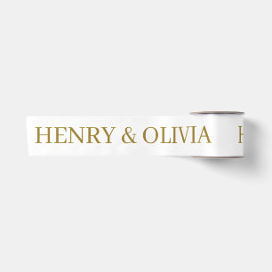 WEDDING SIMPLE STYLISH MODERN ELEGANT WHITE SATIN RIBBON