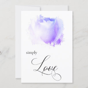 " Wedding SIMPLY LOVE Pastel Rose Flower Invitation