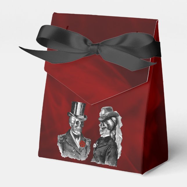 Wedding Skeleton Skulls ‘Til Death Do Us Part Favour Box (Front Side)