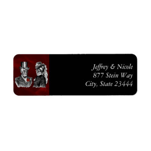 Wedding Skeleton Skulls ‘Til Death Do Us Part Return Address Label