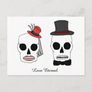 Wedding Skellies Postcard
