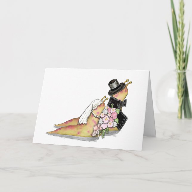 Wedding Slugs Greeting Card (Front)