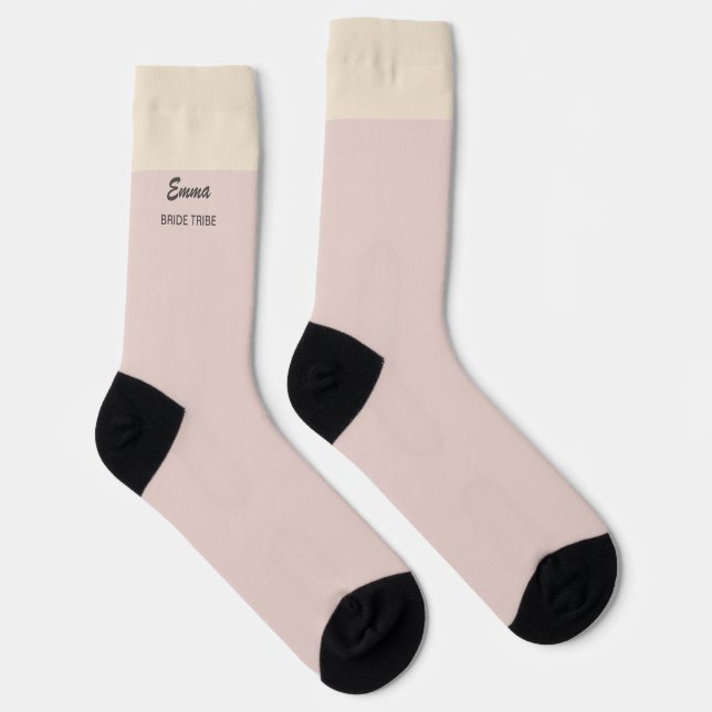 Wedding Socks, Bridal Crew Gift, Bride Tribe Socks (Right)