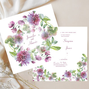 Wedding Soft Purple Floral Invitation
