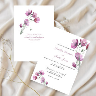 Wedding Soft Purple Petite Summer Floral Invitation