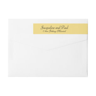 Wedding Soft Yellow Getting Married Wrap Around Label