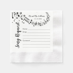 Wedding Song Request Cocktail Napkins