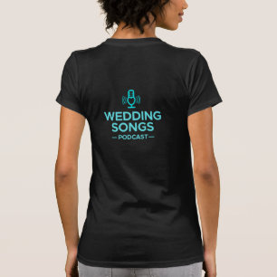 Wedding Songs Podcast Logo Women's Black T-shirt