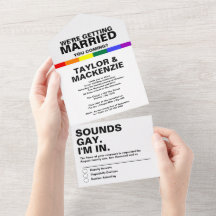 Wedding Sounds Gay Fun Rainbow Pride