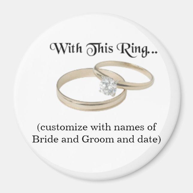 Wedding Souvenir Magnet (Front)