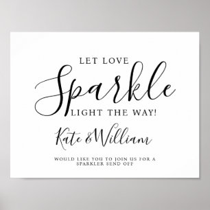 wedding sparkler send off wedding poster