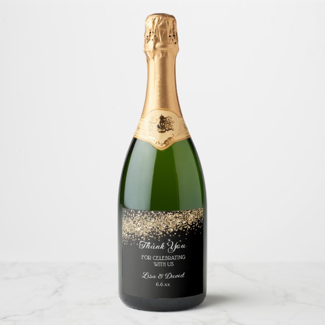 Wedding Sparkling Wine Bottle Labels (Front)