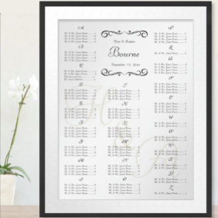 Wedding Special Event Guest Seating Chart