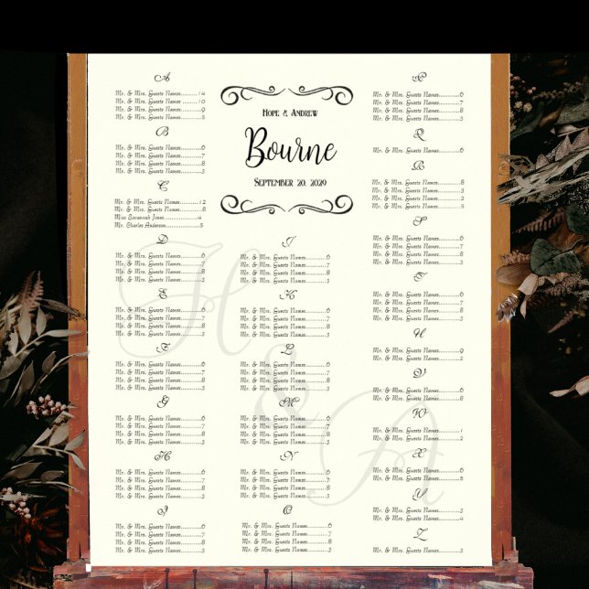 Wedding Special Event Guest Seating Chart (Creator Uploaded)
