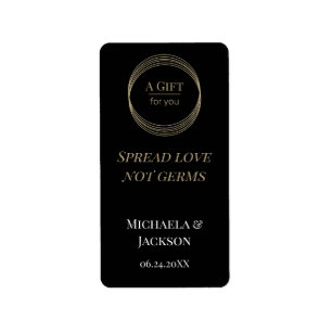  Wedding Spread Love Not Germs Hand Sanitizer  Label