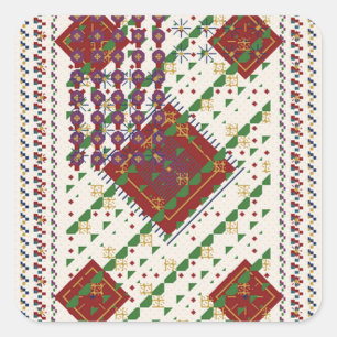Wedding square sticker