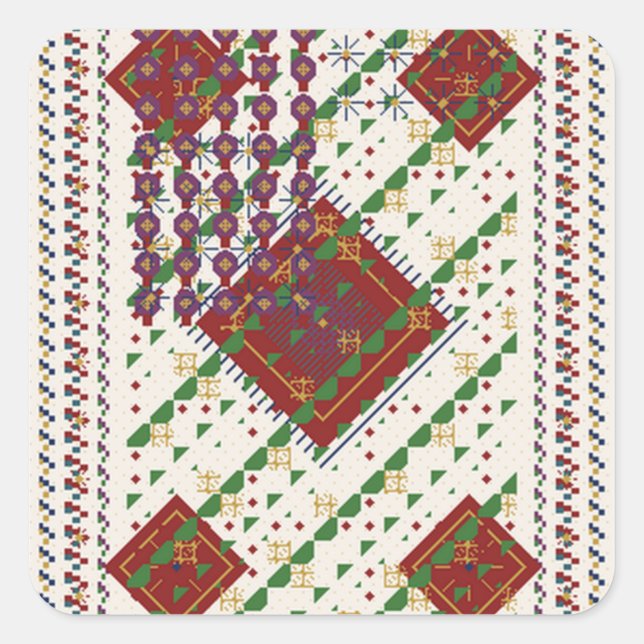Wedding  square sticker (Front)