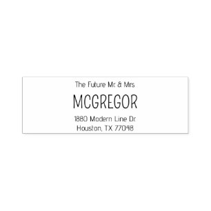 Wedding Stamp Future Mr. Mrs. Last Name Engagement