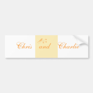 Wedding Stationary and Civil Ceremony customise Bumper Sticker