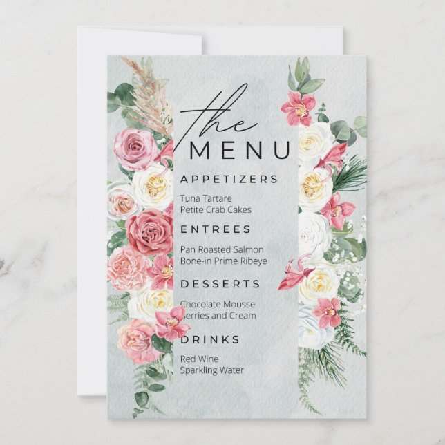 Wedding Stationery: The Menu (Front)