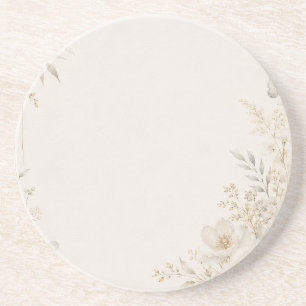 Wedding Stationery with Refined Neutral Details Coaster