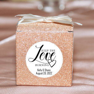 Wedding sticker, candle sticker,  classic round sticker